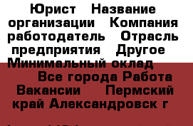 Юрист › Название организации ­ Компания-работодатель › Отрасль предприятия ­ Другое › Минимальный оклад ­ 17 000 - Все города Работа » Вакансии   . Пермский край,Александровск г.